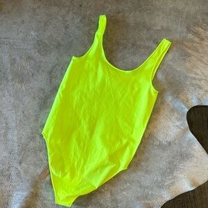 Brand NEW  SKIMS  neon yellow body suit tank